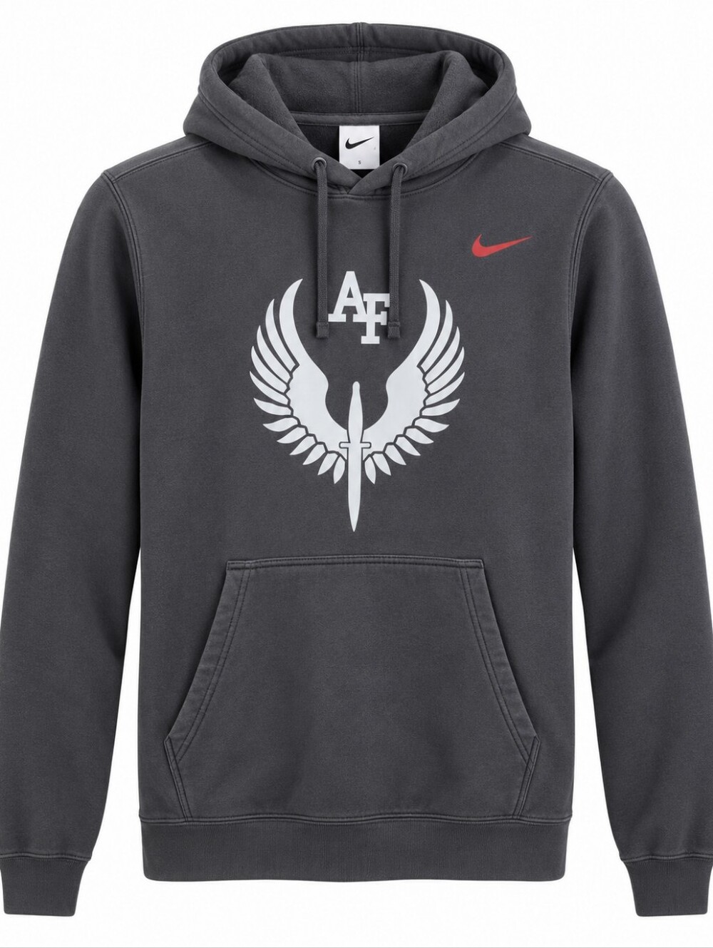 Nike Air Force Falcons USAFA Club Fleece Gray Hoodie Men’s Small